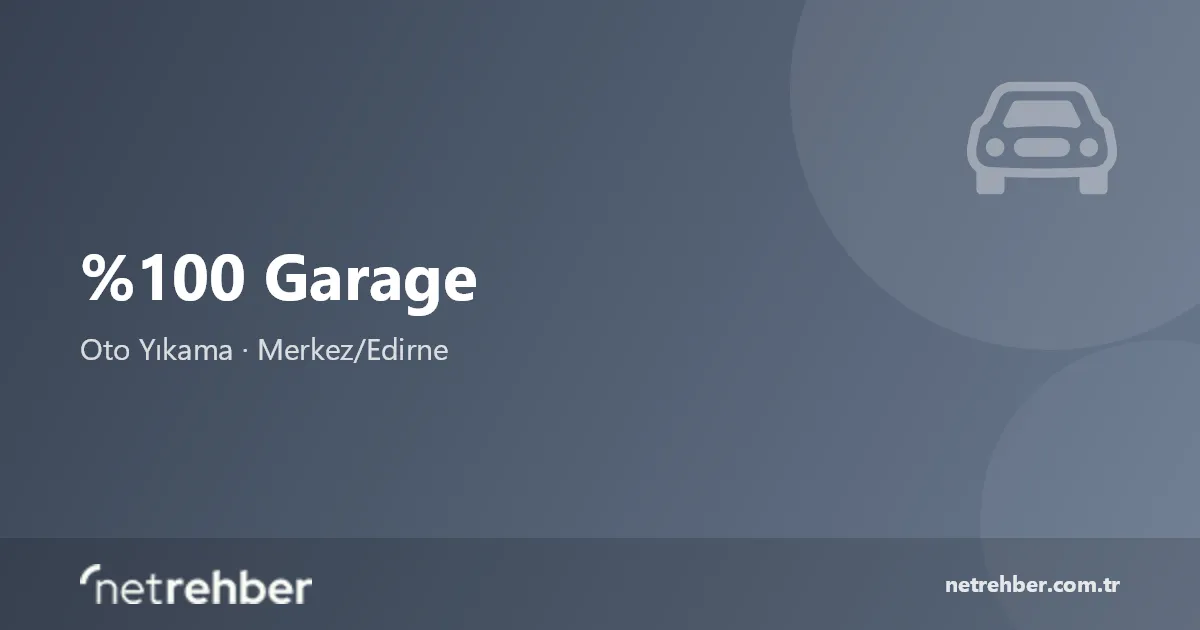 %100 Garage kapak görseli