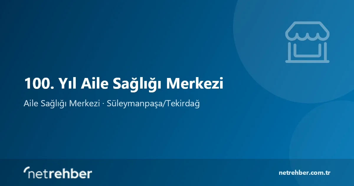 100. Yıl Aile Sağlığı Merkezi kapak görseli