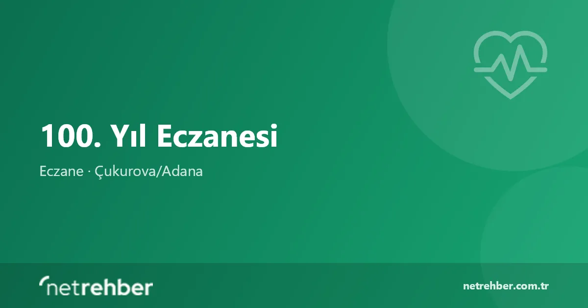 100. Yıl Eczanesi kapak görseli