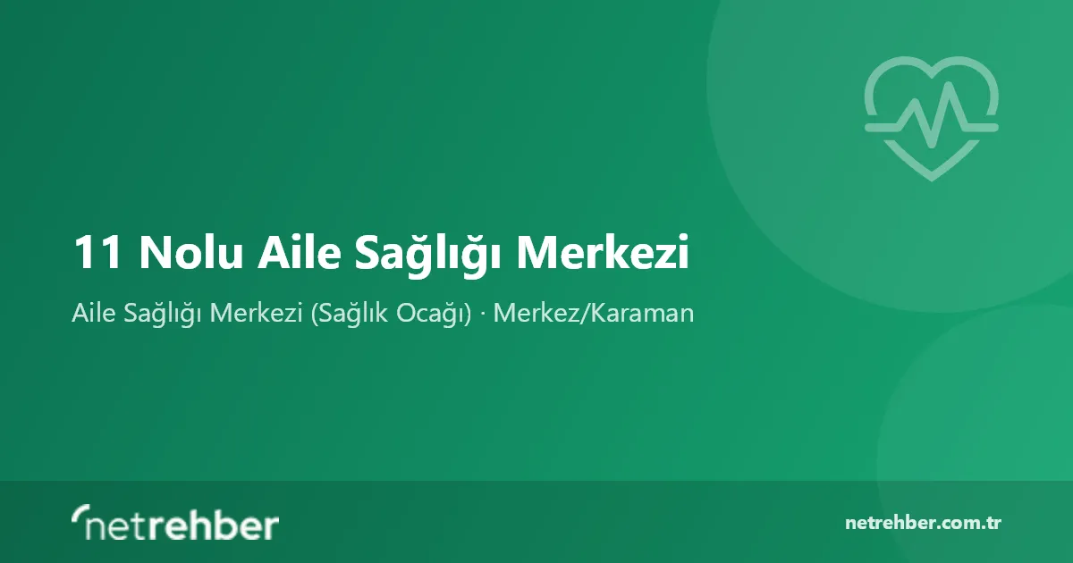 11 Nolu Aile Sağlığı Merkezi kapak görseli