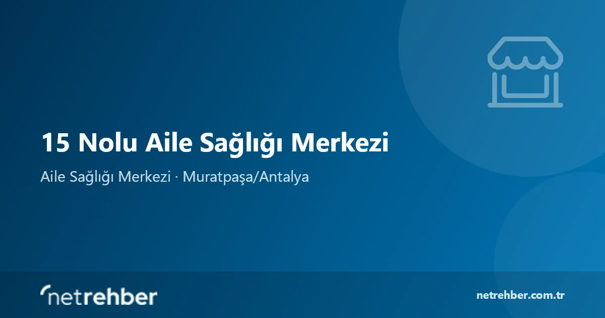 15 Nolu Aile Sağlığı Merkezi kapak görseli