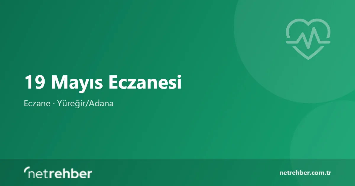 19 Mayıs Eczanesi kapak görseli