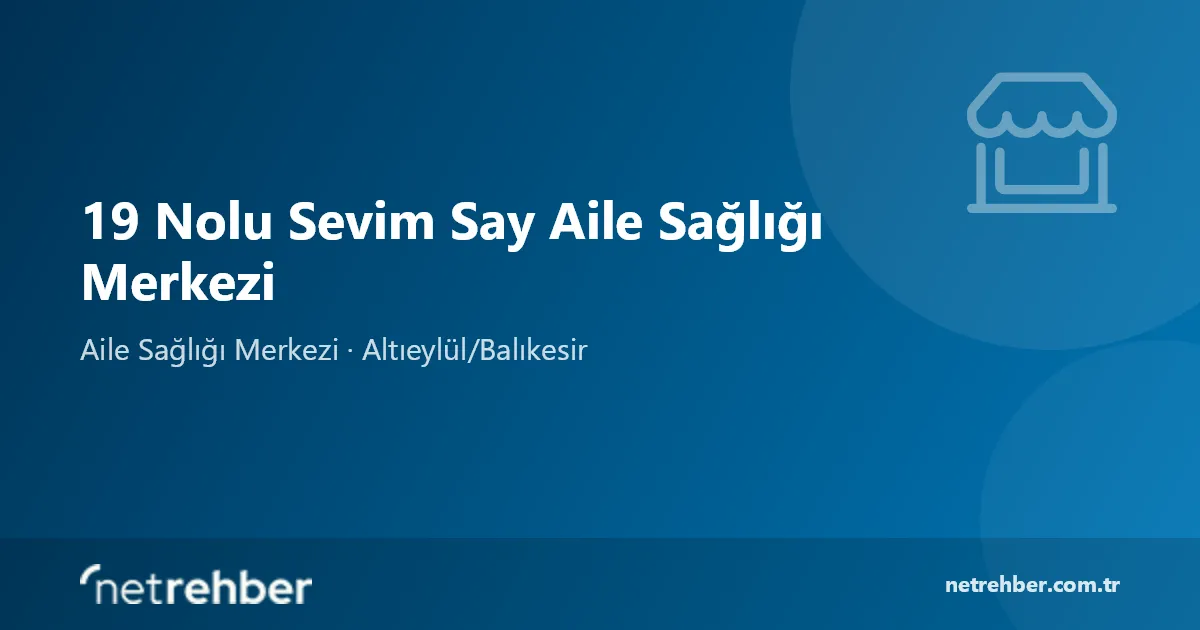 19 Nolu Sevim Say Aile Sağlığı Merkezi kapak görseli