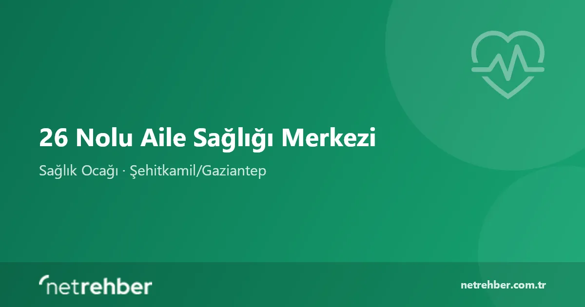 26 Nolu Aile Sağlığı Merkezi kapak görseli