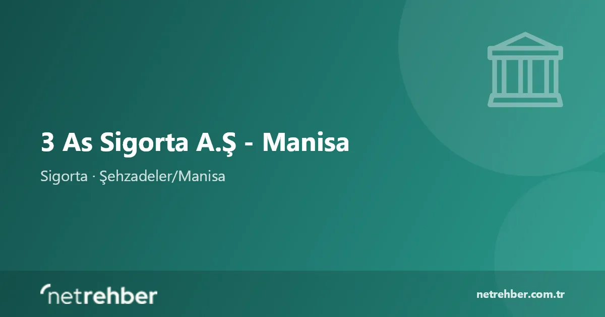3 As Sigorta A.Ş - Manisa kapak görseli