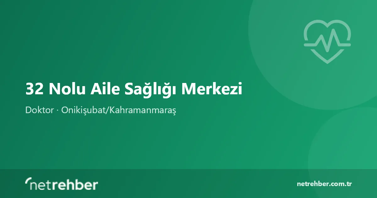 32 Nolu Aile Sağlığı Merkezi kapak görseli