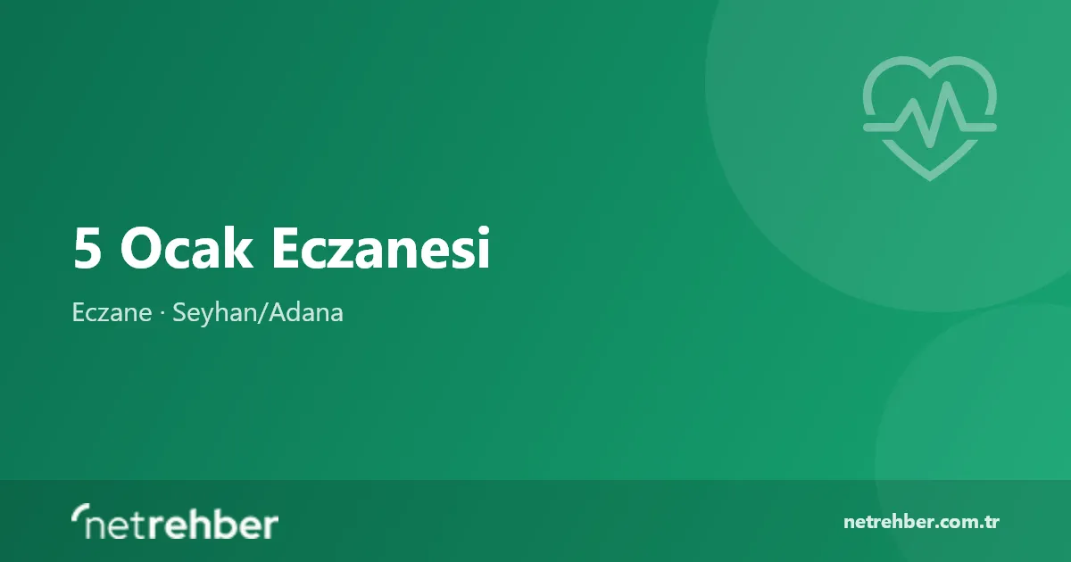 5 Ocak Eczanesi kapak görseli