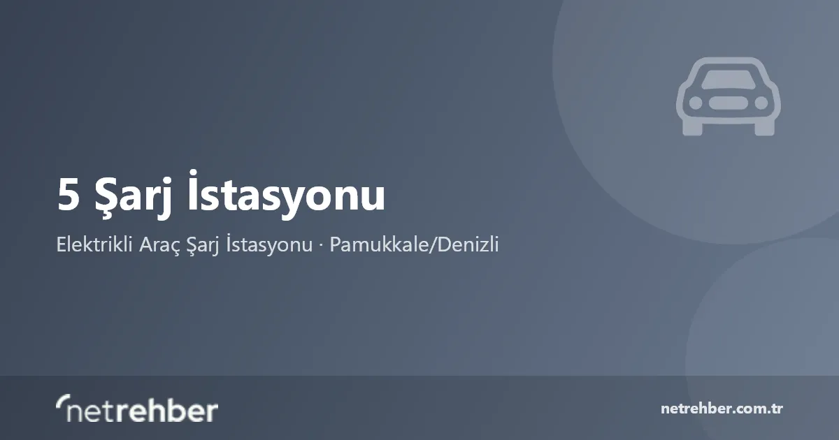 5 Şarj İstasyonu kapak görseli