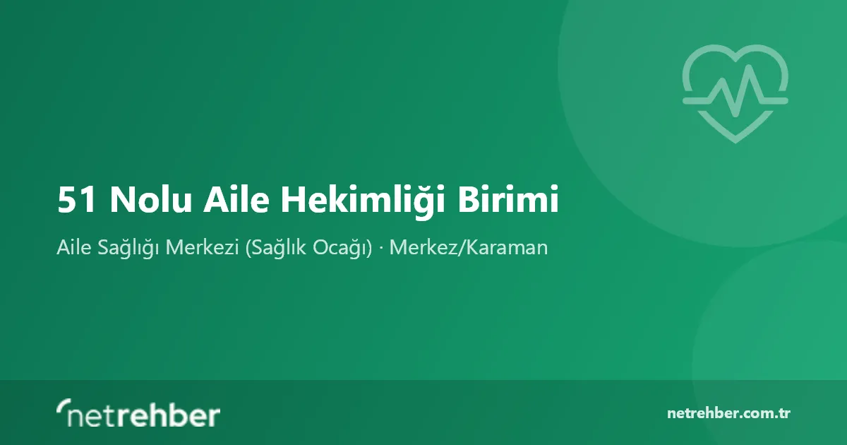 51 Nolu Aile Hekimliği Birimi kapak görseli