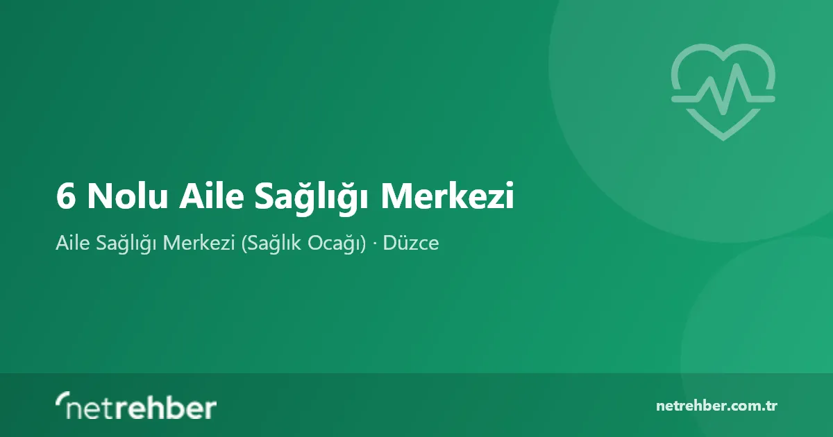 6 Nolu Aile Sağlığı Merkezi kapak görseli