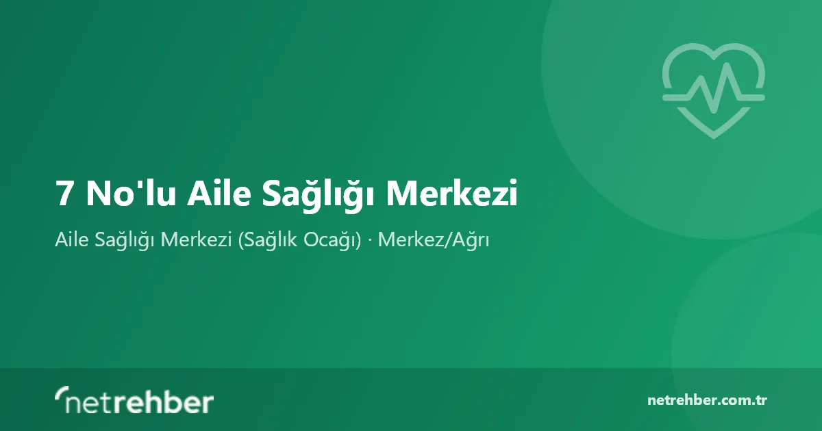 7 No'lu Aile Sağlığı Merkezi kapak görseli
