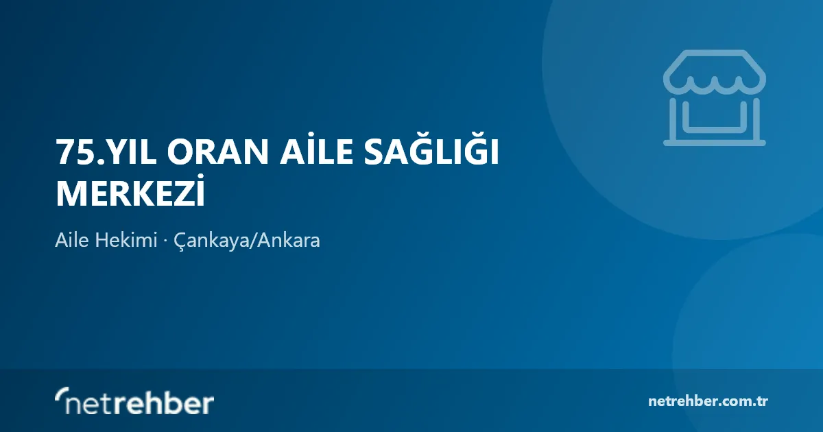 75.Yıl Oran Aile Sağlığı Merkezi kapak görseli