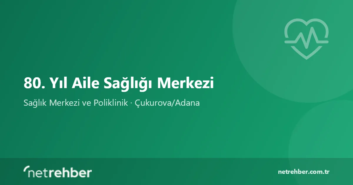 80. Yıl Aile Sağlığı Merkezi kapak görseli