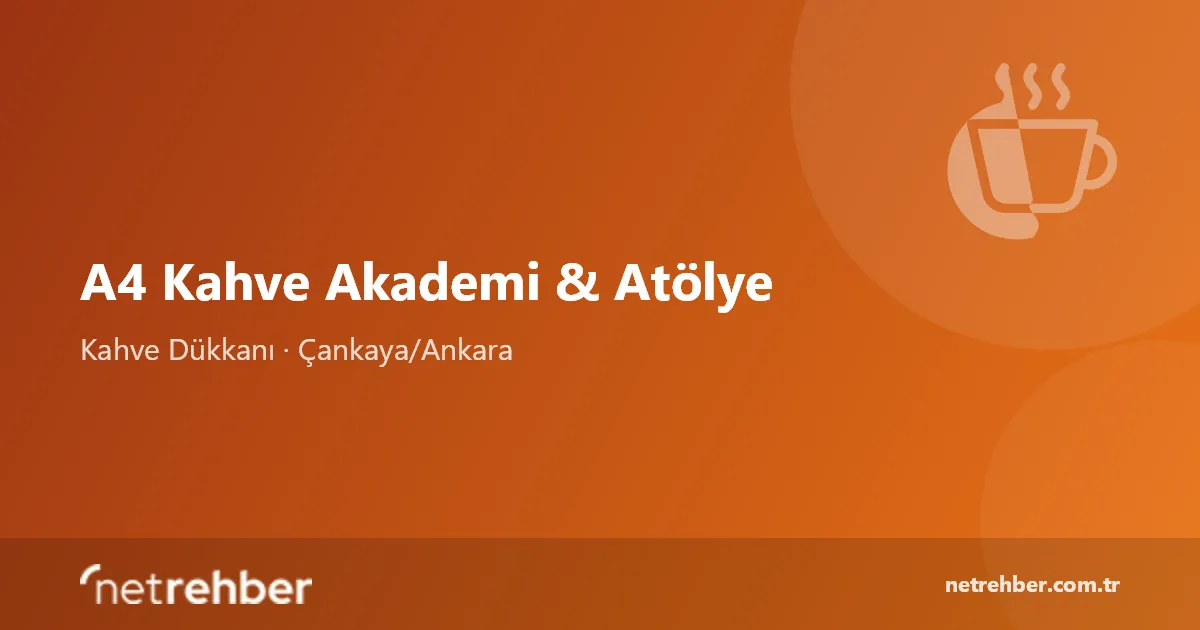 A4 Kahve Akademi & Atölye kapak görseli