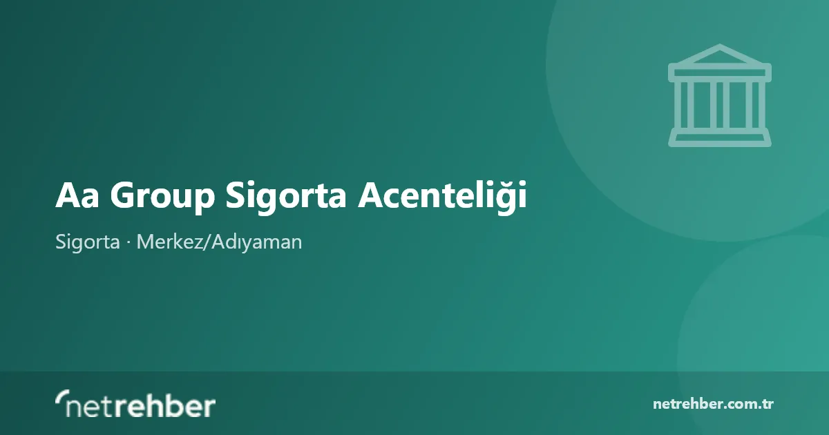 Aa Group Sigorta Acenteliği kapak görseli