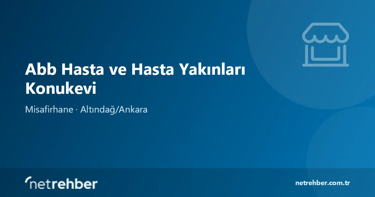 Abb Hasta ve Hasta Yakınları Konukevi kapak görseli