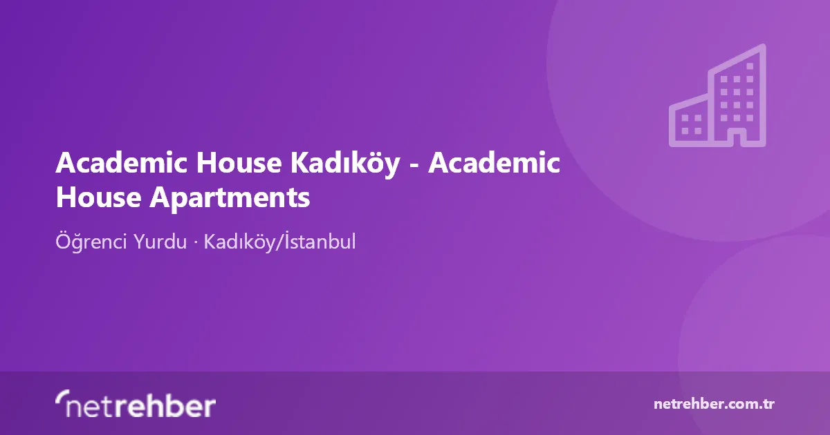 Academic House Kadıköy - Academic House Apartments kapak görseli