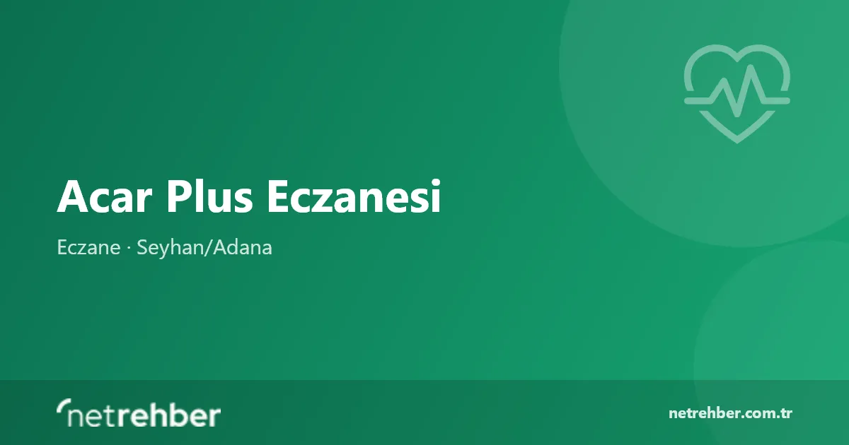 Acar Plus Eczanesi kapak görseli
