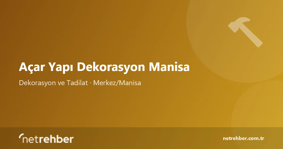 Açar Yapı Dekorasyon Manisa kapak görseli