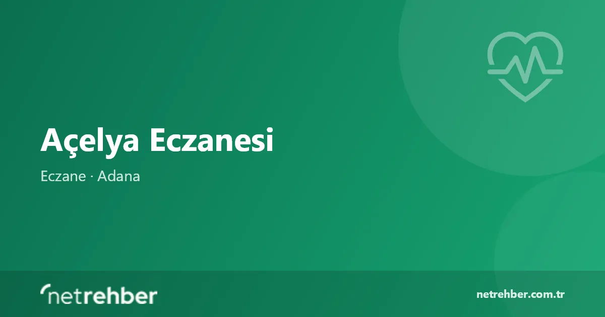 Açelya Eczanesi kapak görseli