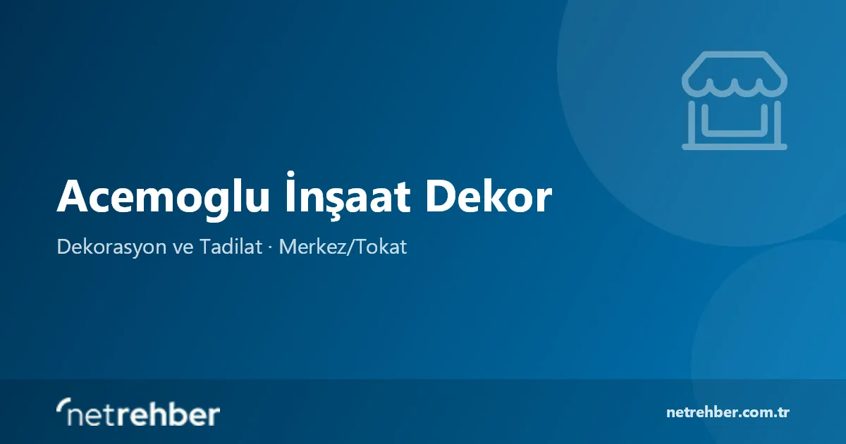 Acemoglu İnşaat Dekor kapak görseli