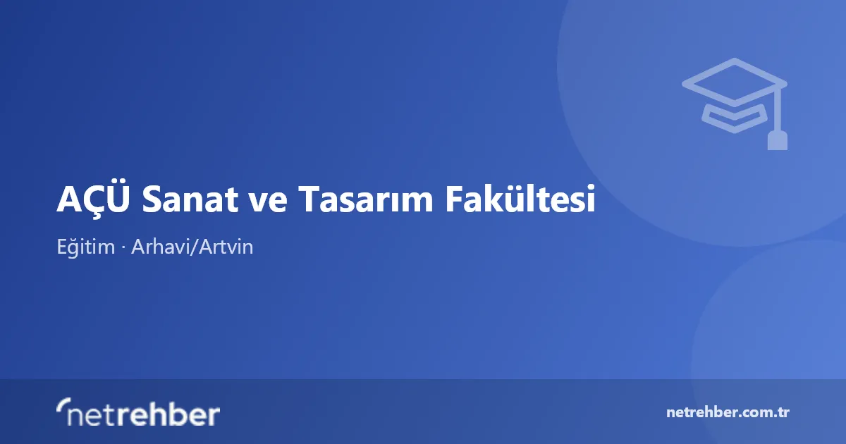 AÇÜ Sanat ve Tasarım Fakültesi kapak görseli