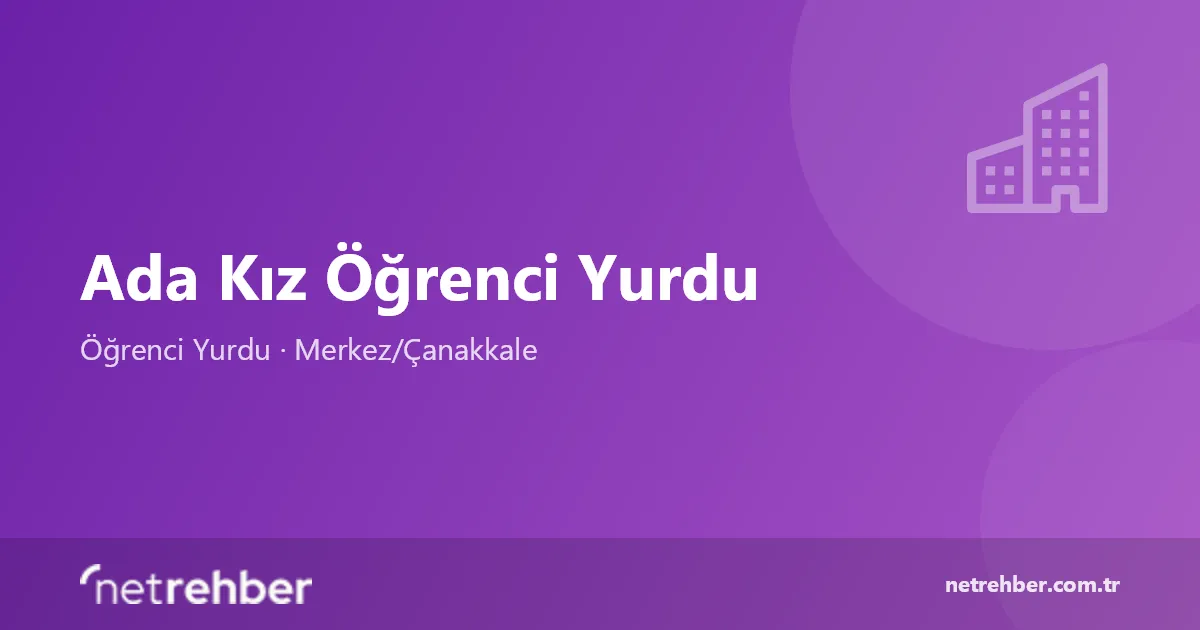 Ada Kız Öğrenci Yurdu kapak görseli
