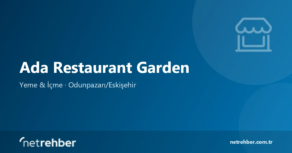 Ada Restaurant Garden kapak görseli