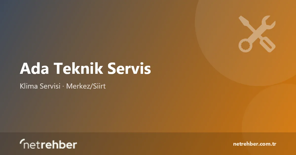 Ada Teknik Servis kapak görseli