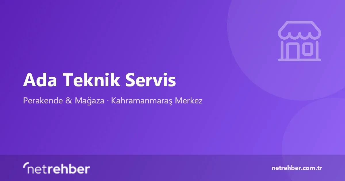 Ada Teknik Servis kapak görseli