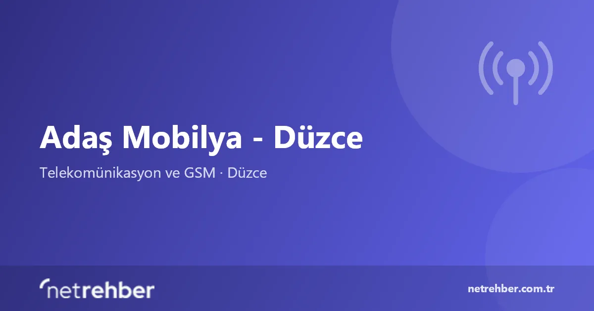 Adaş Mobilya - Düzce kapak görseli