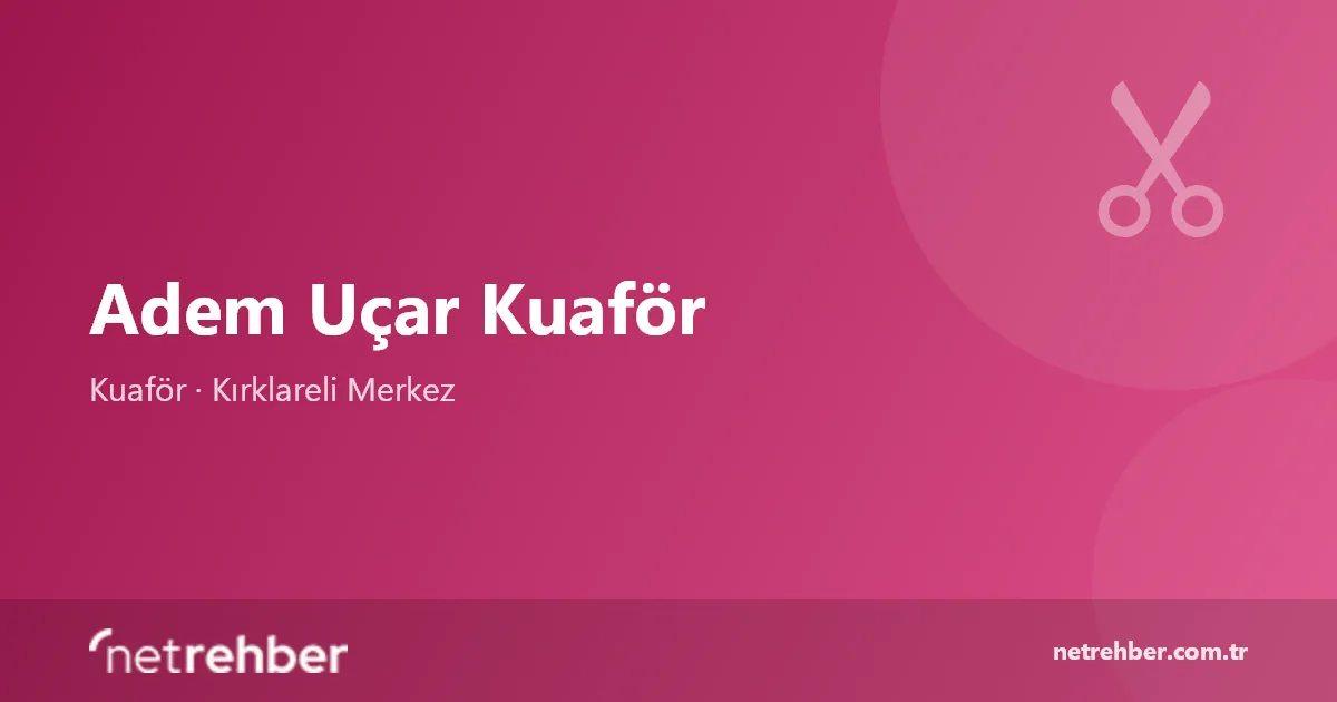 Adem Uçar Kuaför kapak görseli