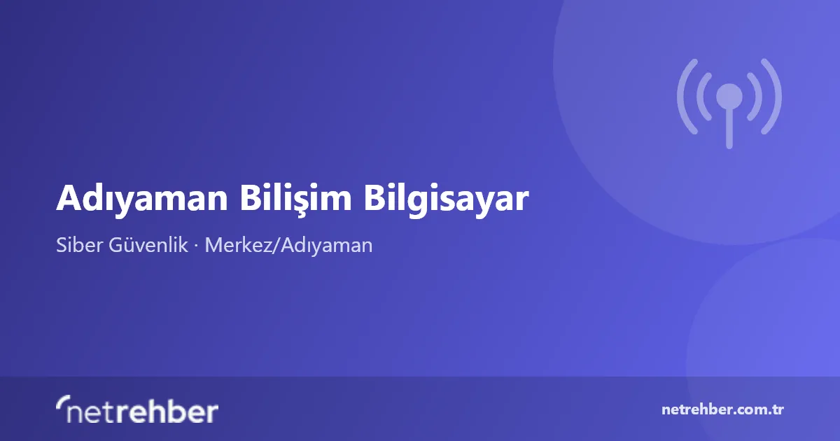 Adıyaman Bilişim Bilgisayar kapak görseli