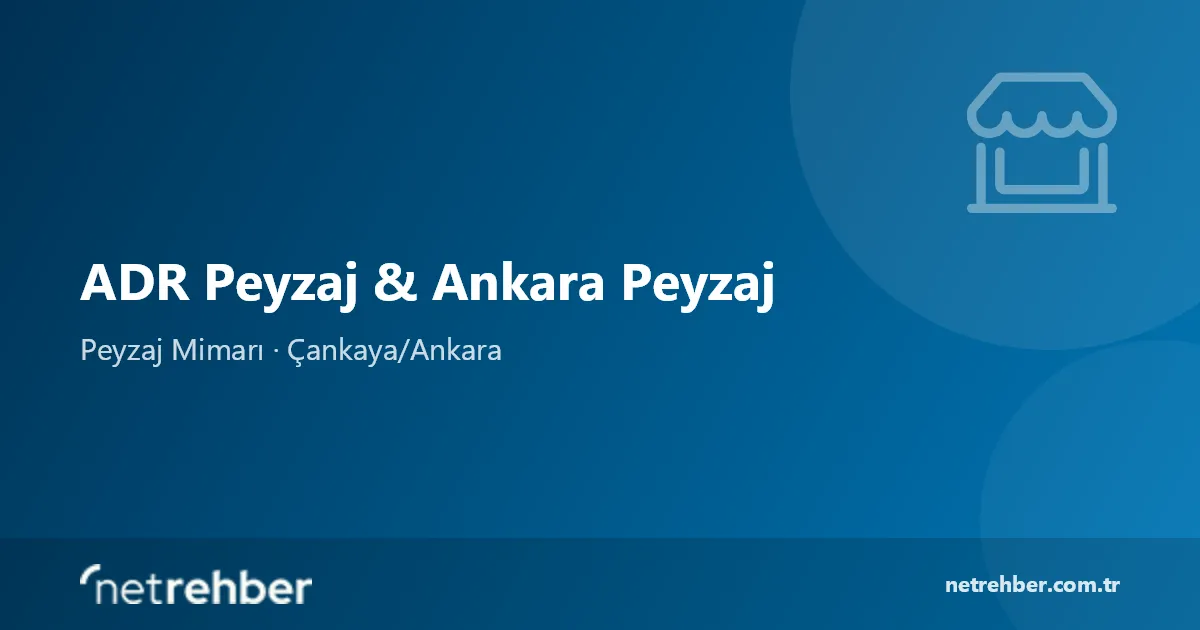 ADR Peyzaj & Ankara Peyzaj kapak görseli
