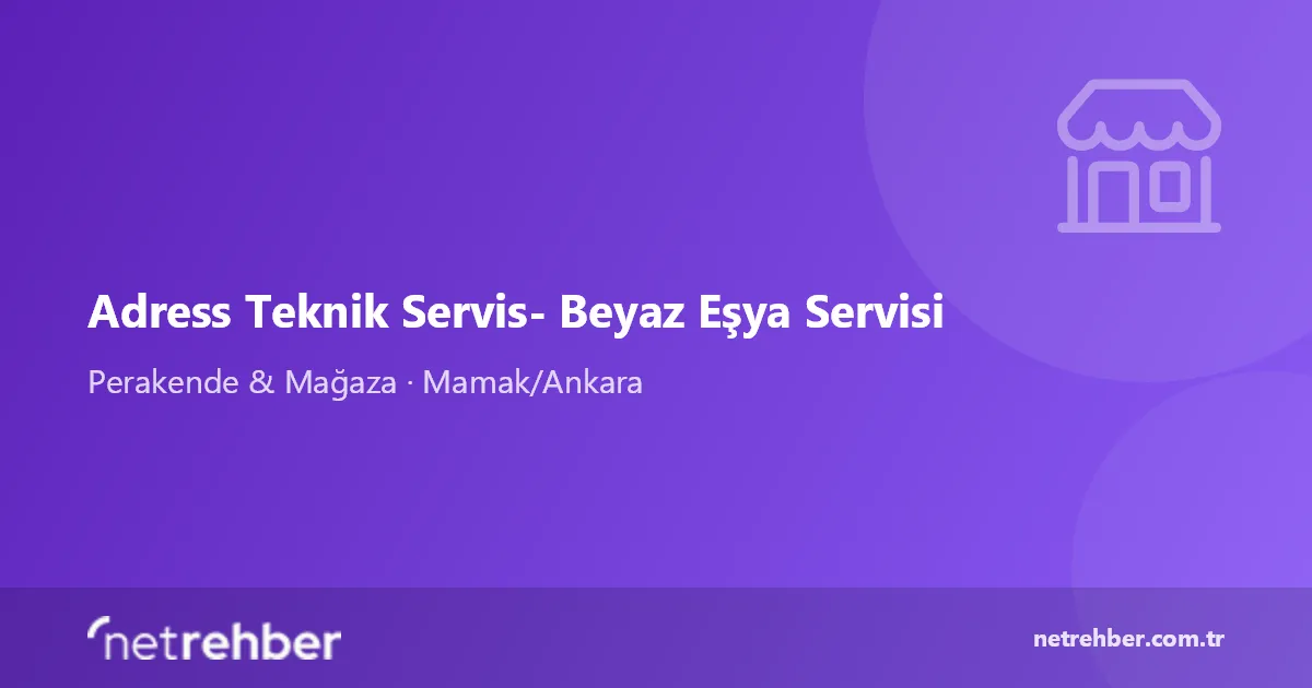 Adress Teknik Servis- Beyaz Eşya Servisi kapak görseli