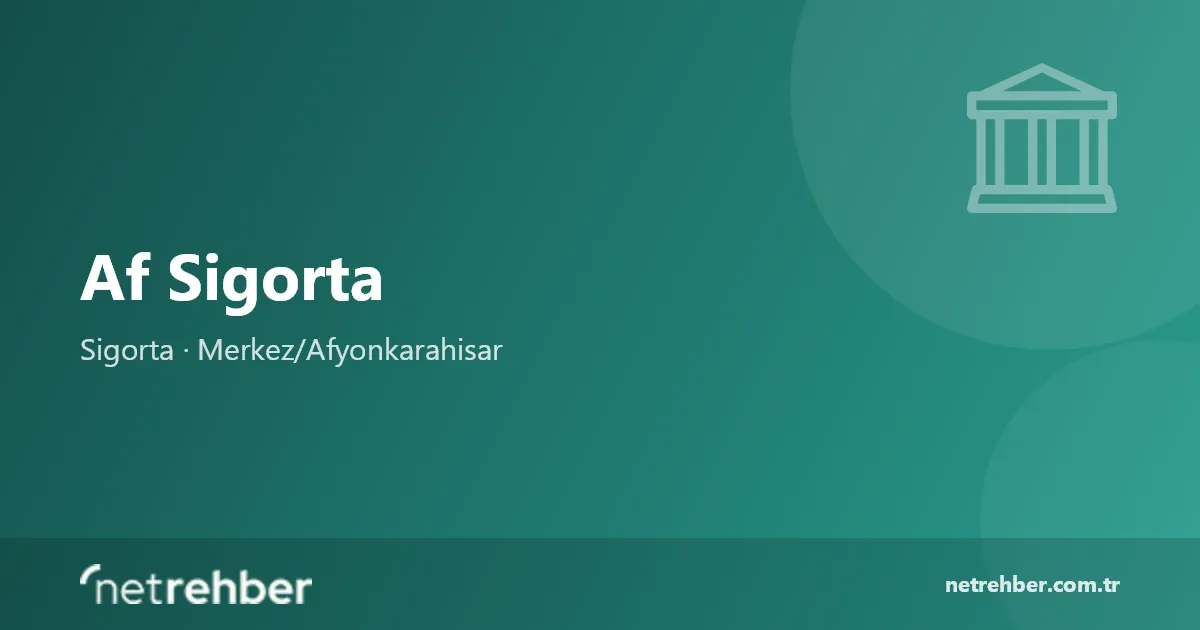 Af Sigorta kapak görseli