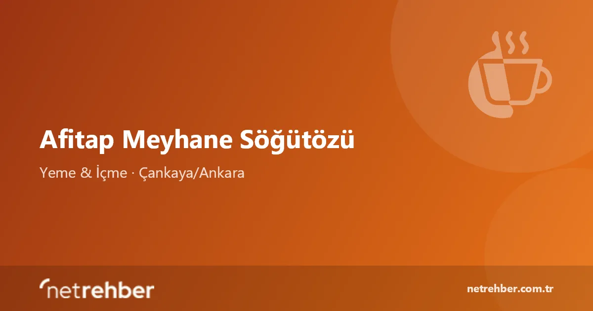 Afitap Meyhane Söğütözü kapak görseli