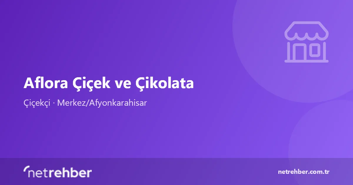 Aflora Çiçek ve Çikolata kapak görseli