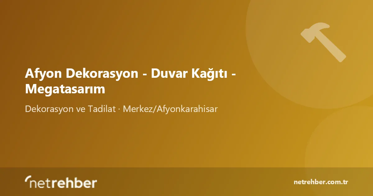 Afyon Dekorasyon - Duvar Kağıtı - Megatasarım kapak görseli