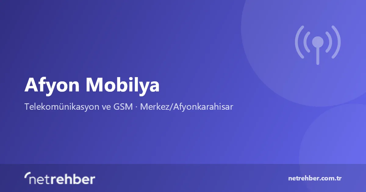 Afyon Mobilya kapak görseli