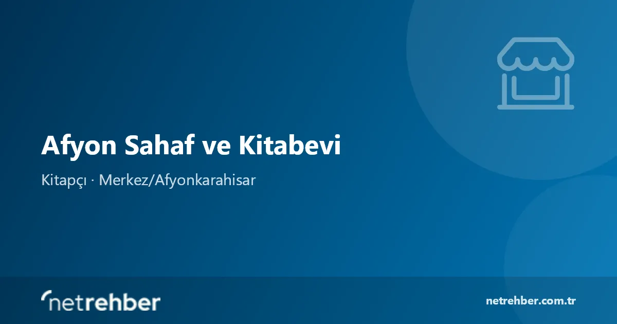 Afyon Sahaf ve Kitabevi kapak görseli