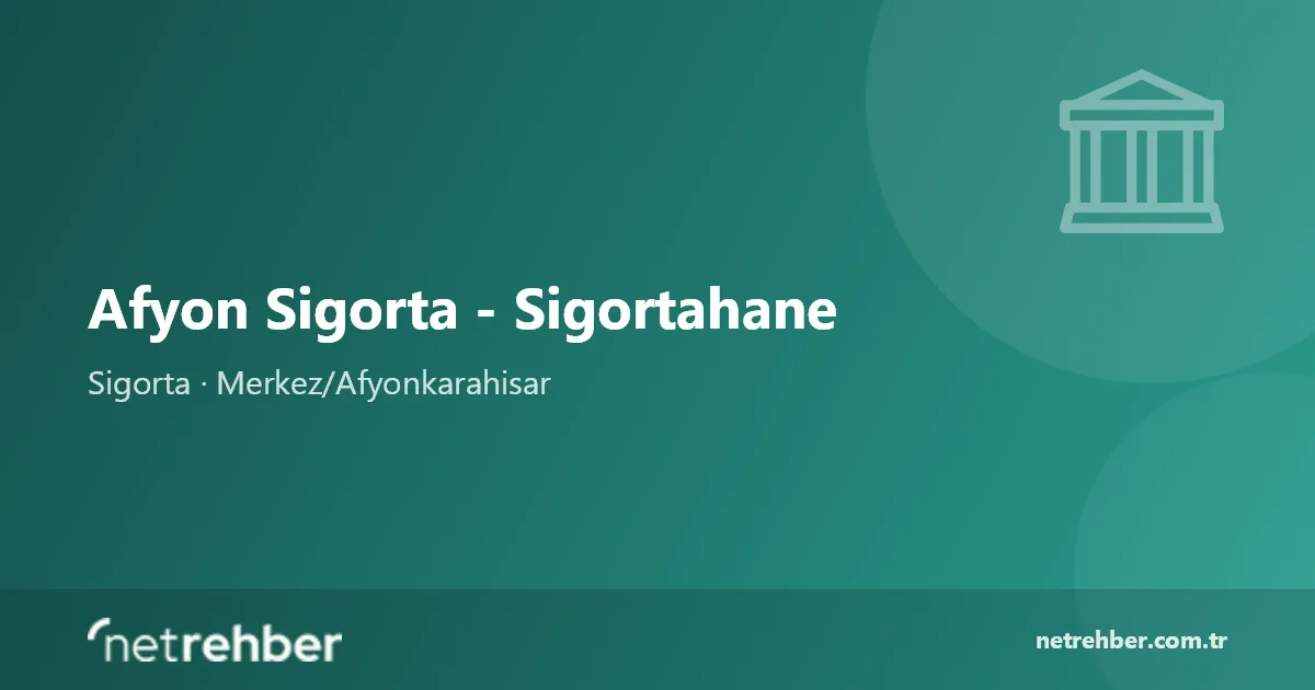 Afyon Sigorta - Sigortahane kapak görseli