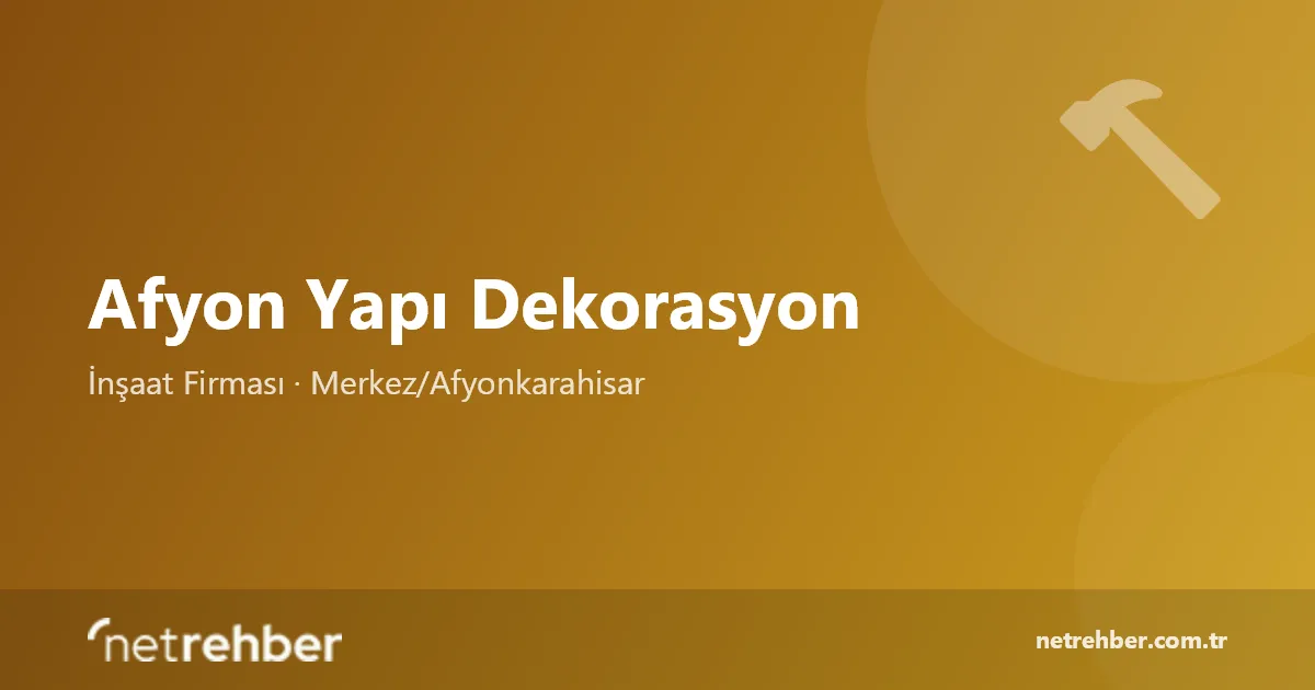 Afyon Yapı Dekorasyon kapak görseli