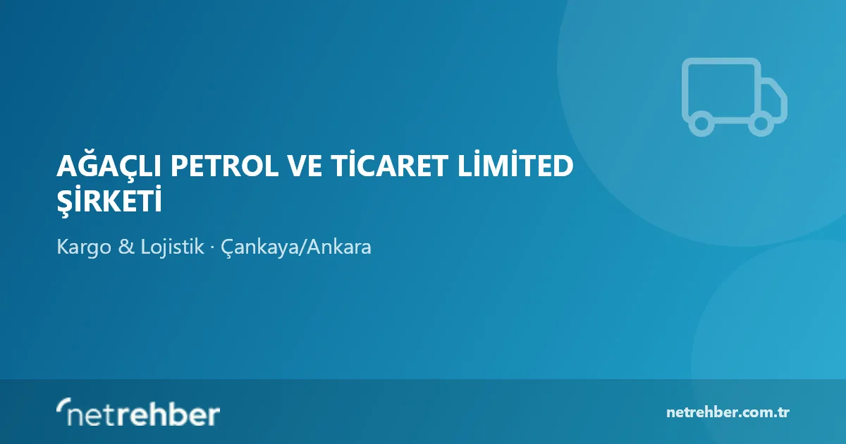 Ağaçlı Petrol ve Ticaret Limited Şirketi kapak görseli