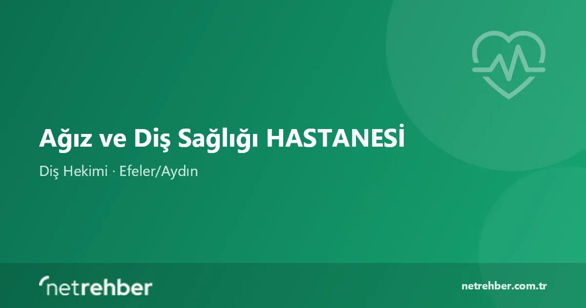 Ağız ve Diş Sağlığı HASTANESİ kapak görseli