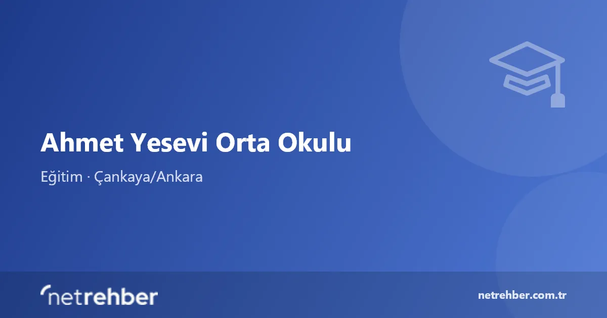 Ahmet Yesevi Orta Okulu kapak görseli