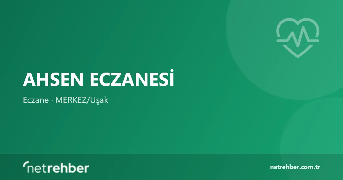 Ahsen Eczanesi kapak görseli