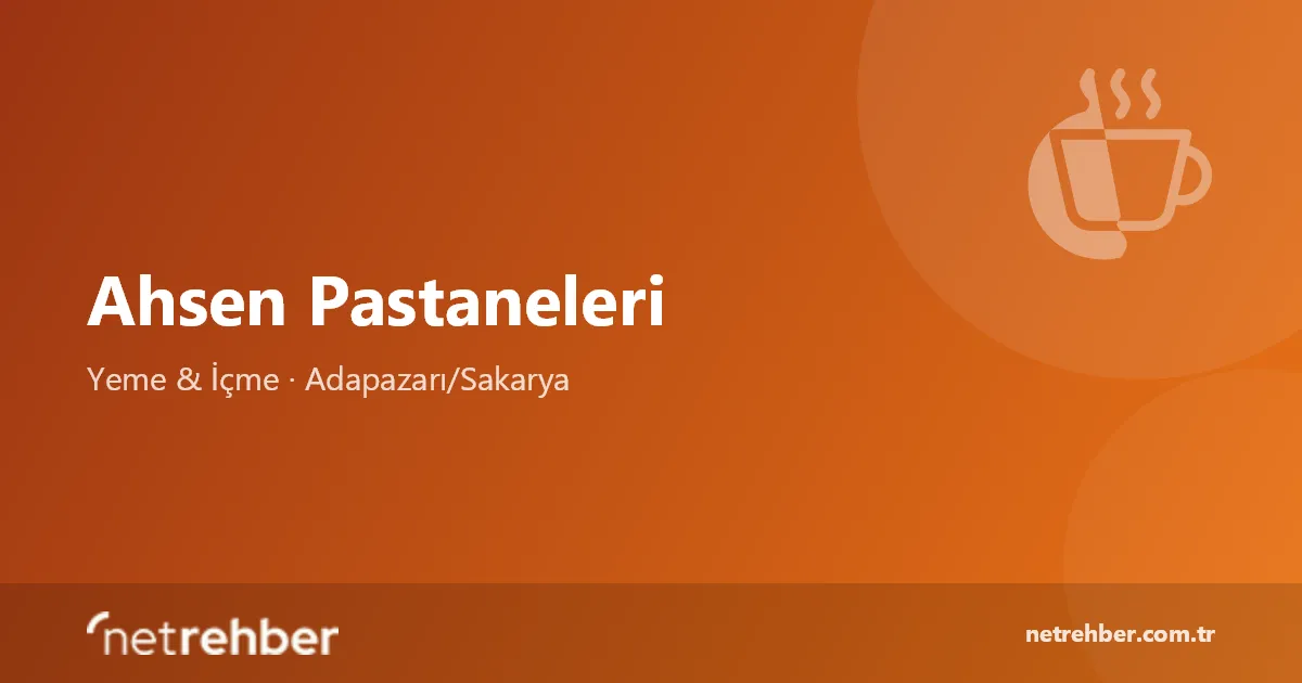 Ahsen Pastaneleri kapak görseli
