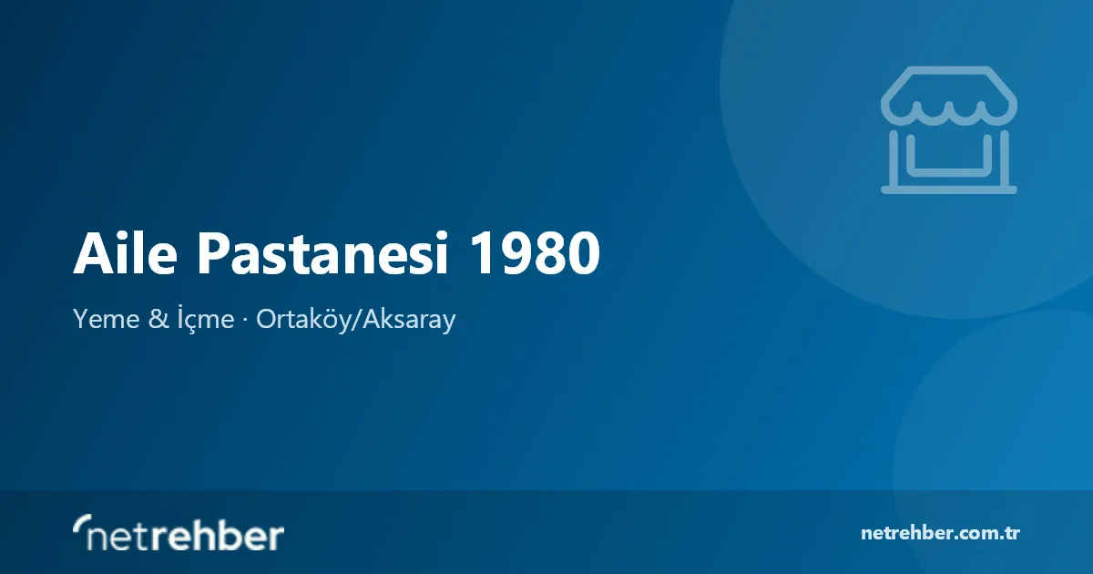 Aile Pastanesi 1980 kapak görseli