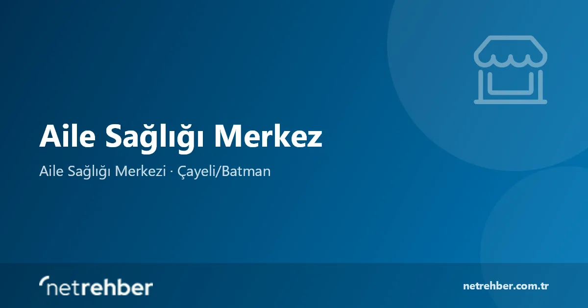 Aile Sağlığı Merkez kapak görseli